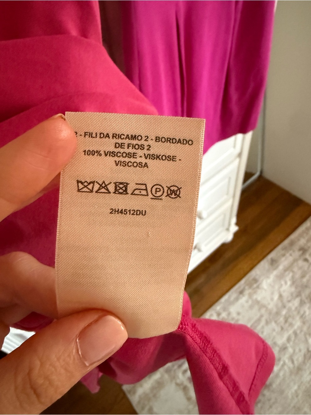 Hermes Pink Mosaic H Tee Shirt Dress with Chest Pocket - Picture 7 of 8